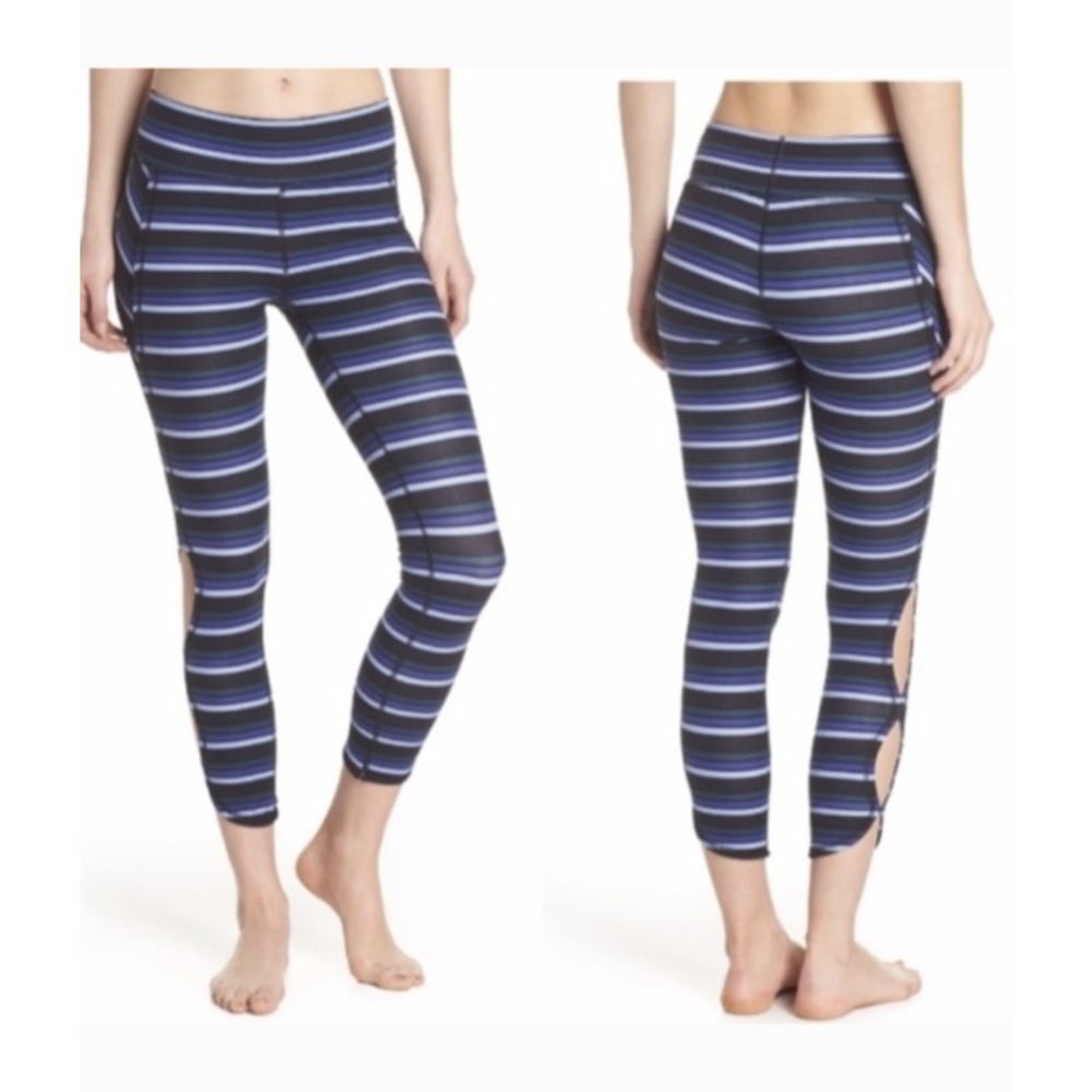Free People Movement Infinity Leggings Womens XS Blue Cropped High Rise Active